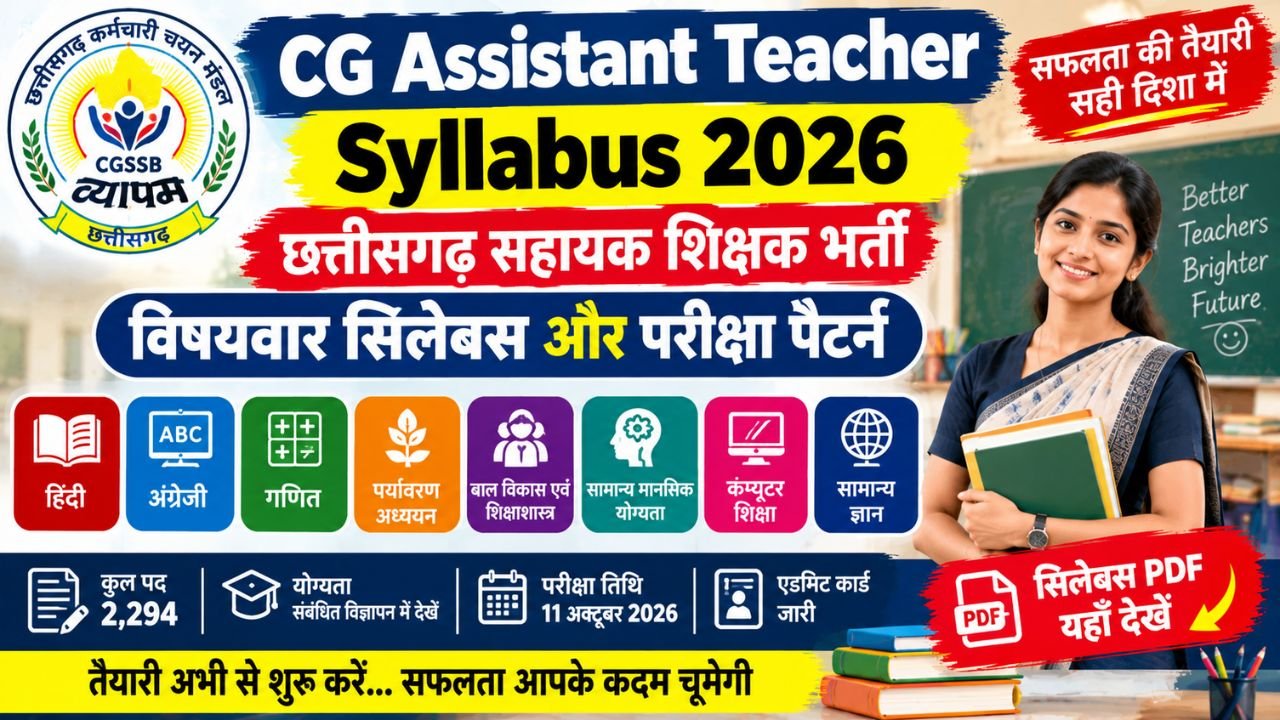 CG Assistant Teacher Syllabus 2026